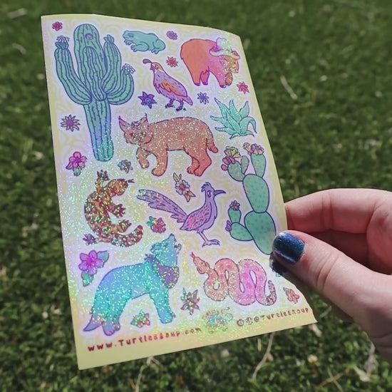 desert animals sticker sheet