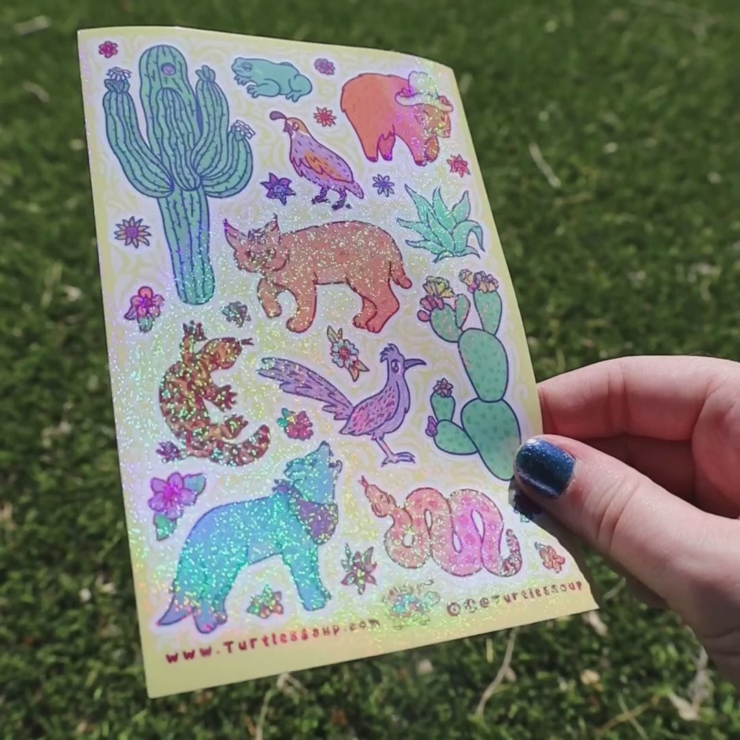 desert animals sticker sheet