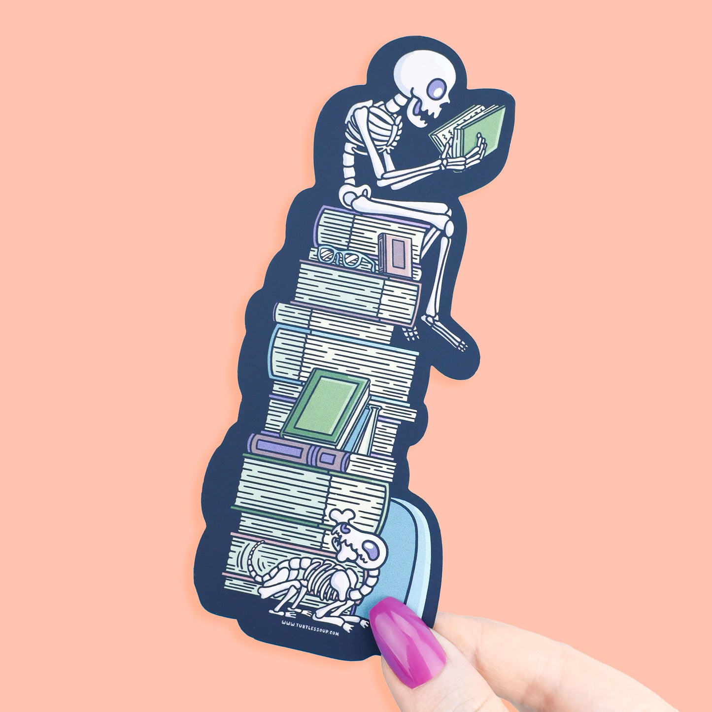 TBR Skeleton Reading Halloween Bookmark