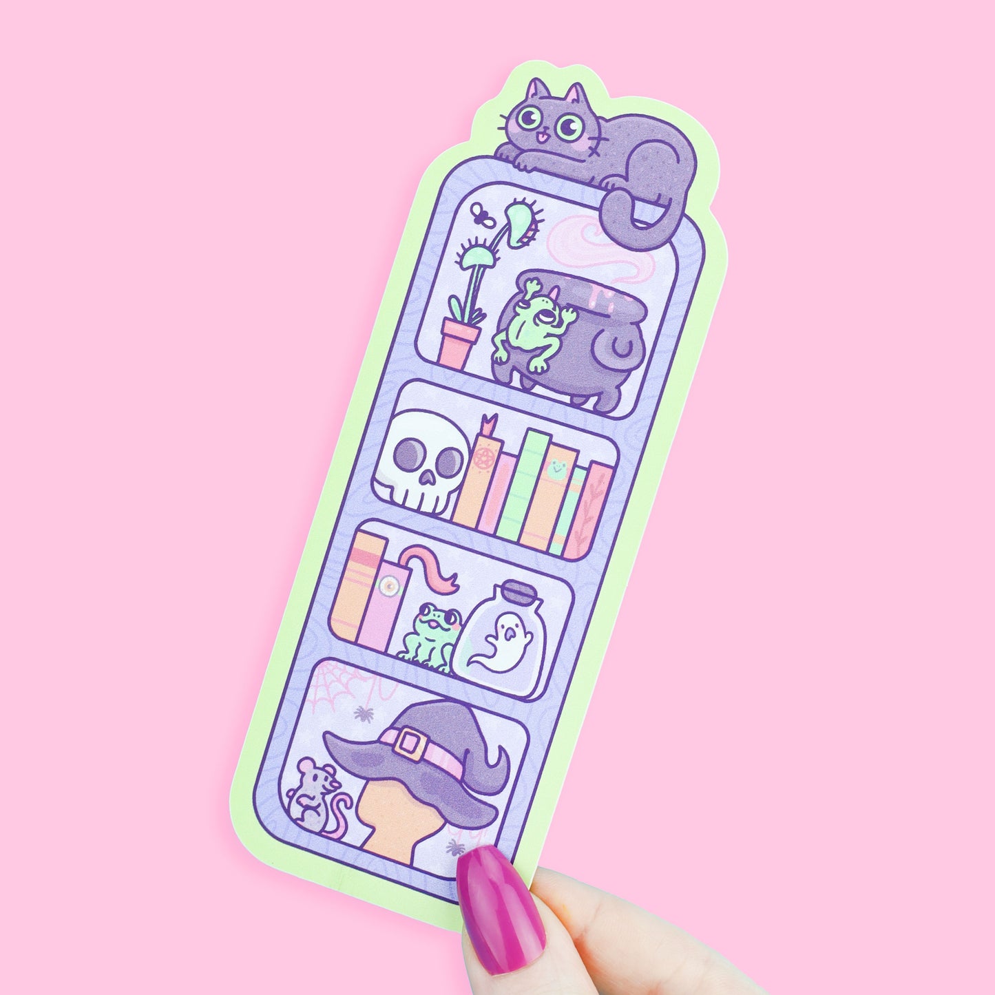 Witchy Bookshelf Halloween Bookmark