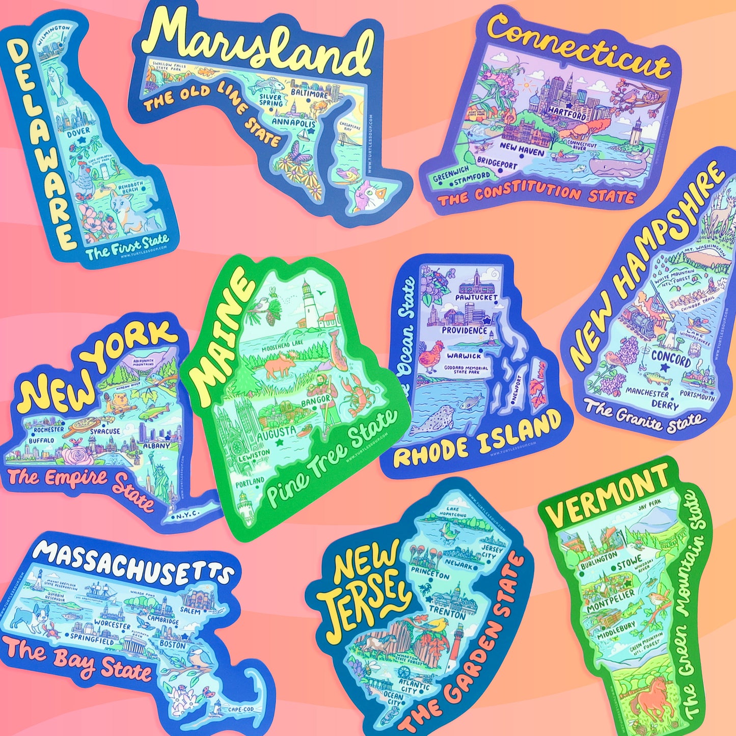 Vermont State Vinyl Sticker