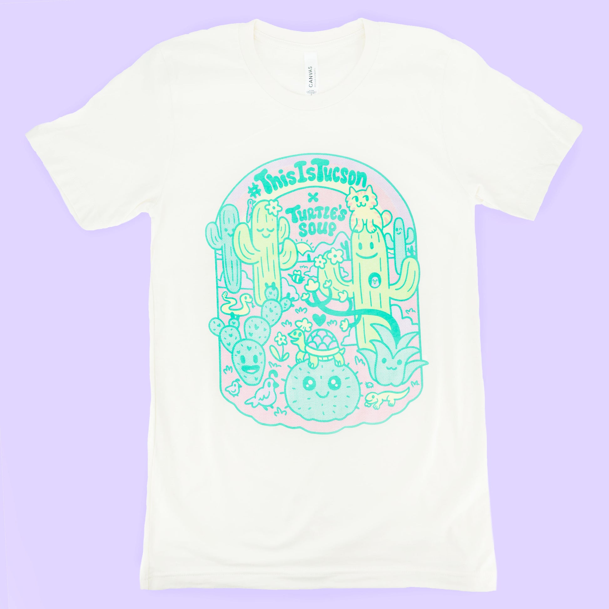 screen printed t shirt desert scene