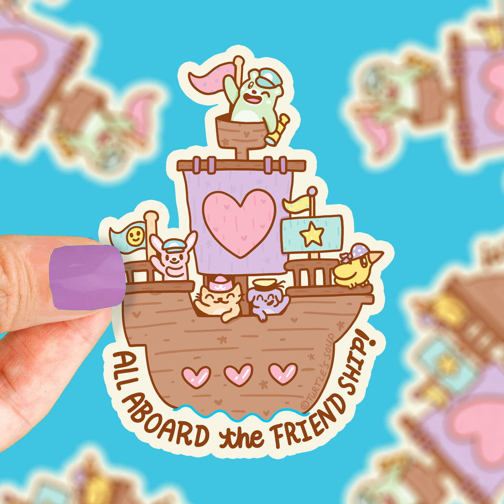 All-aboard-the-friendship-cute-friendship-bestie-sticker-for-best-friends-adorable-sticker-art-by-turtles-soup-sail-the-seas-sailor-sticker-friends-are-awesome-sticker-for-bestfriend
