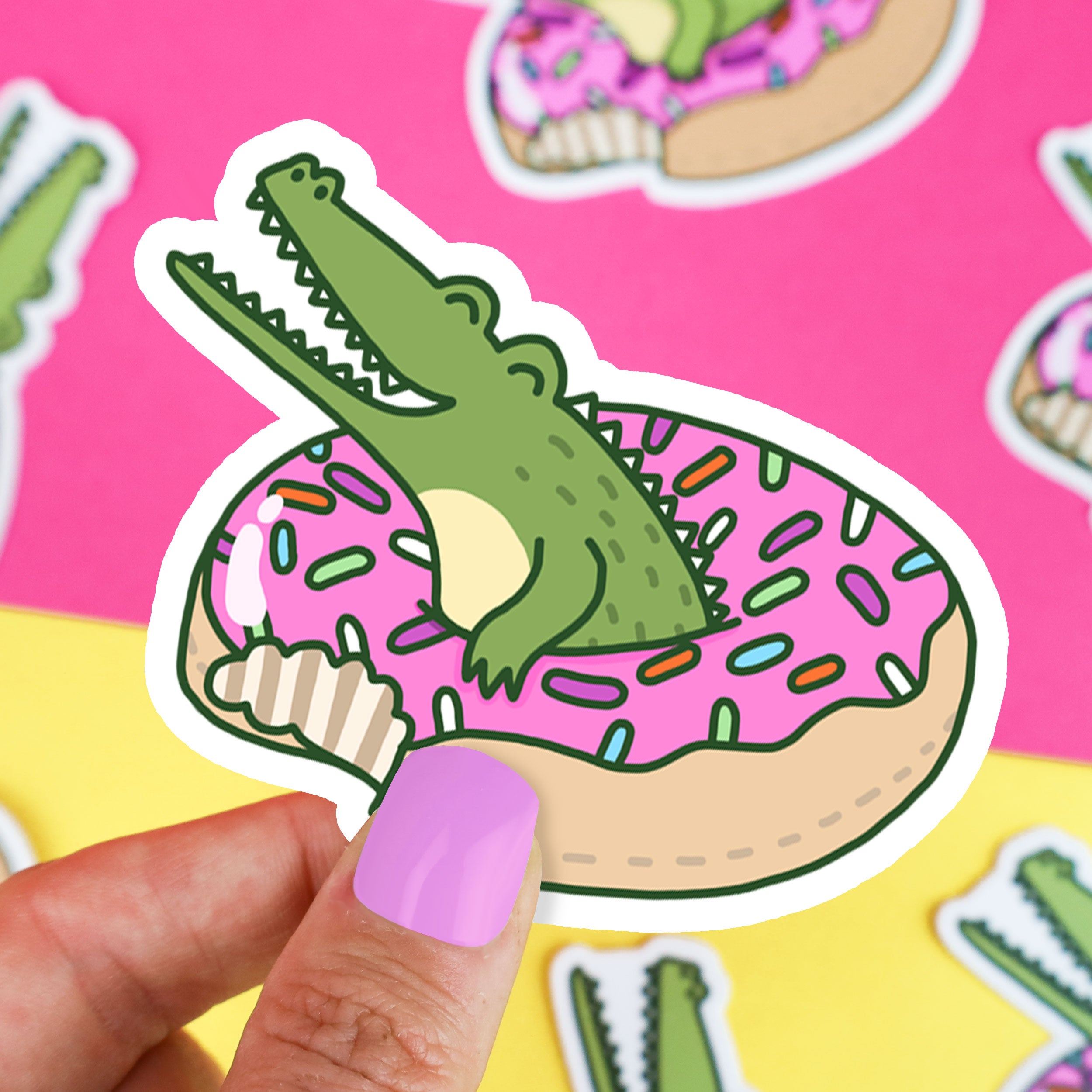 Donut Pool Float Alligator Vinyl Sticker – Turtle's Soup