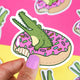 Pool Float Sticker, Donut Sticker, Beach Vinyl Stickers, Summer Sticker, Alligator Sticker, Pool Party Decal, Animal Laptop Sticker, Kawaii