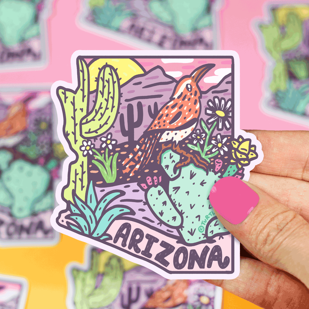 Arizona-Map-Cactus-Wren-Vinyl-Sticker-Turtle_s-Soup