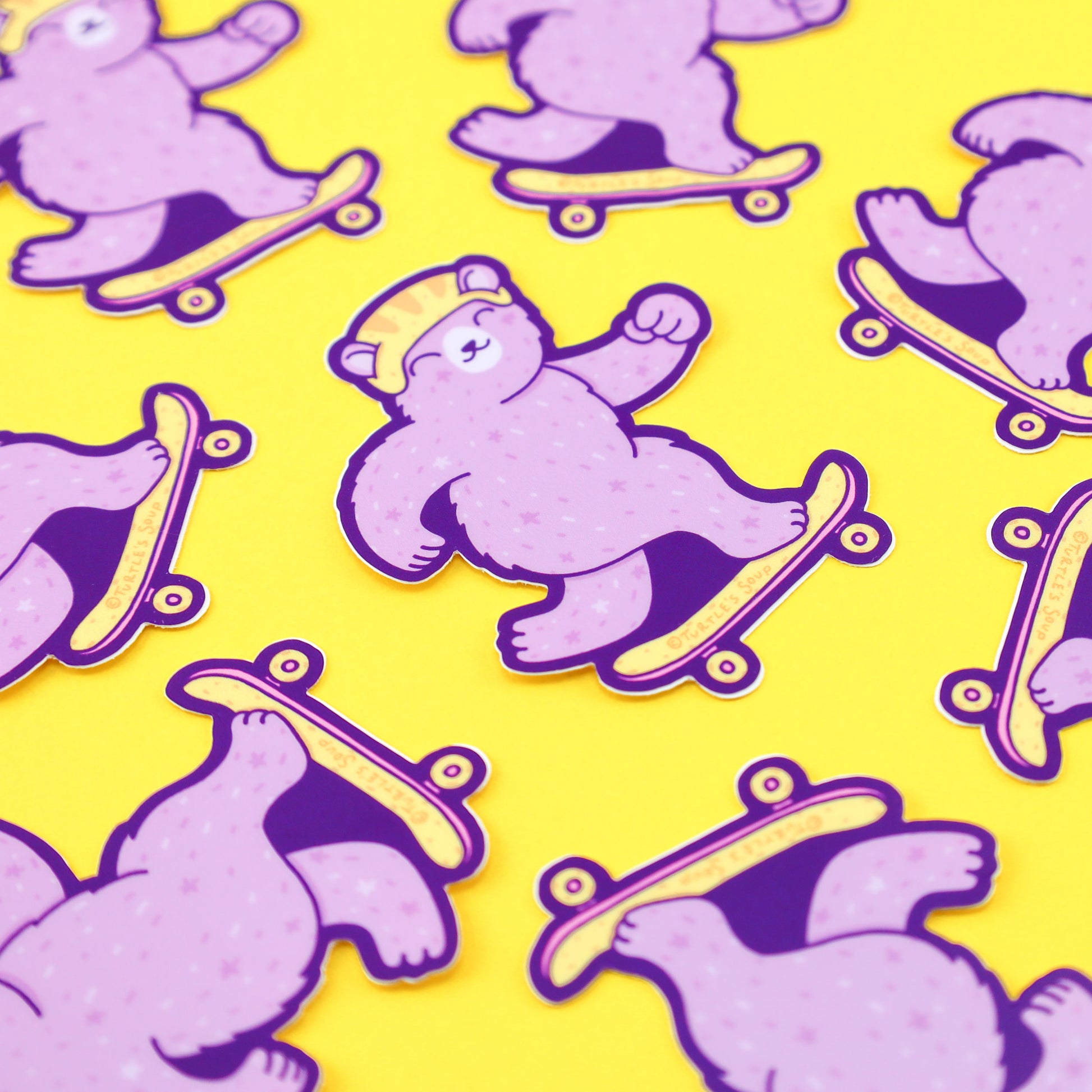 Athletic-Skateboarding-Bear-Cute-Sports-Animal-Sticker-By-Turtles-Soup-for-Waterbottle-Laptop