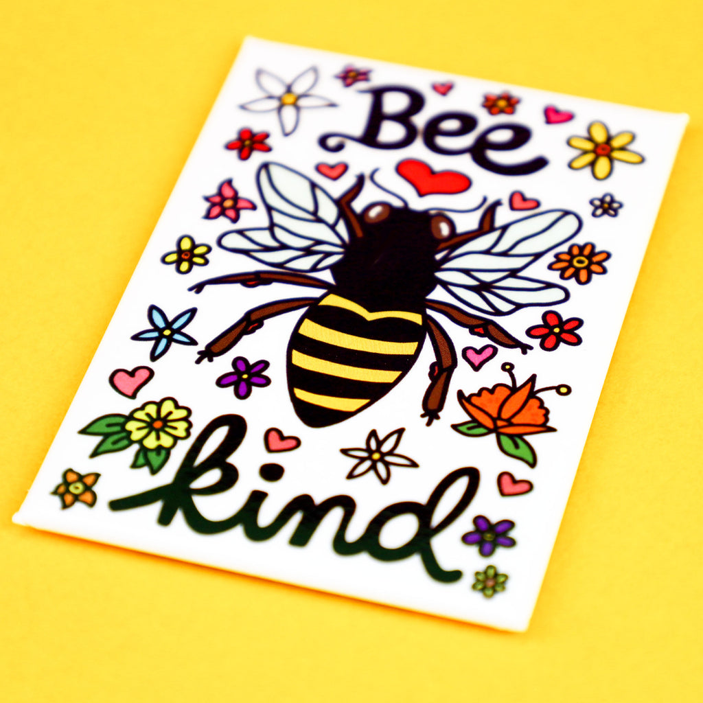 Bee-Kind-Fridge-Magnet-By-Turtles-Soup-Cute-Kindness-Buzzing-Bees-Flowers-Floral-Spring-Inspirational-Words