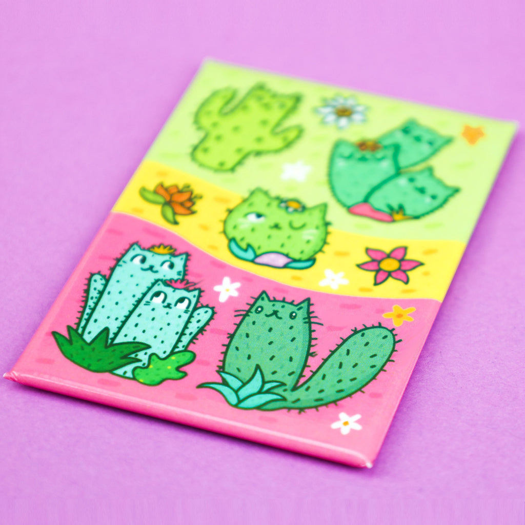Cactus-Cats-Cute-Fridge-Magnet-Cacti-Kitties-Southwest-Flowers-Turtles-Soup-Art
