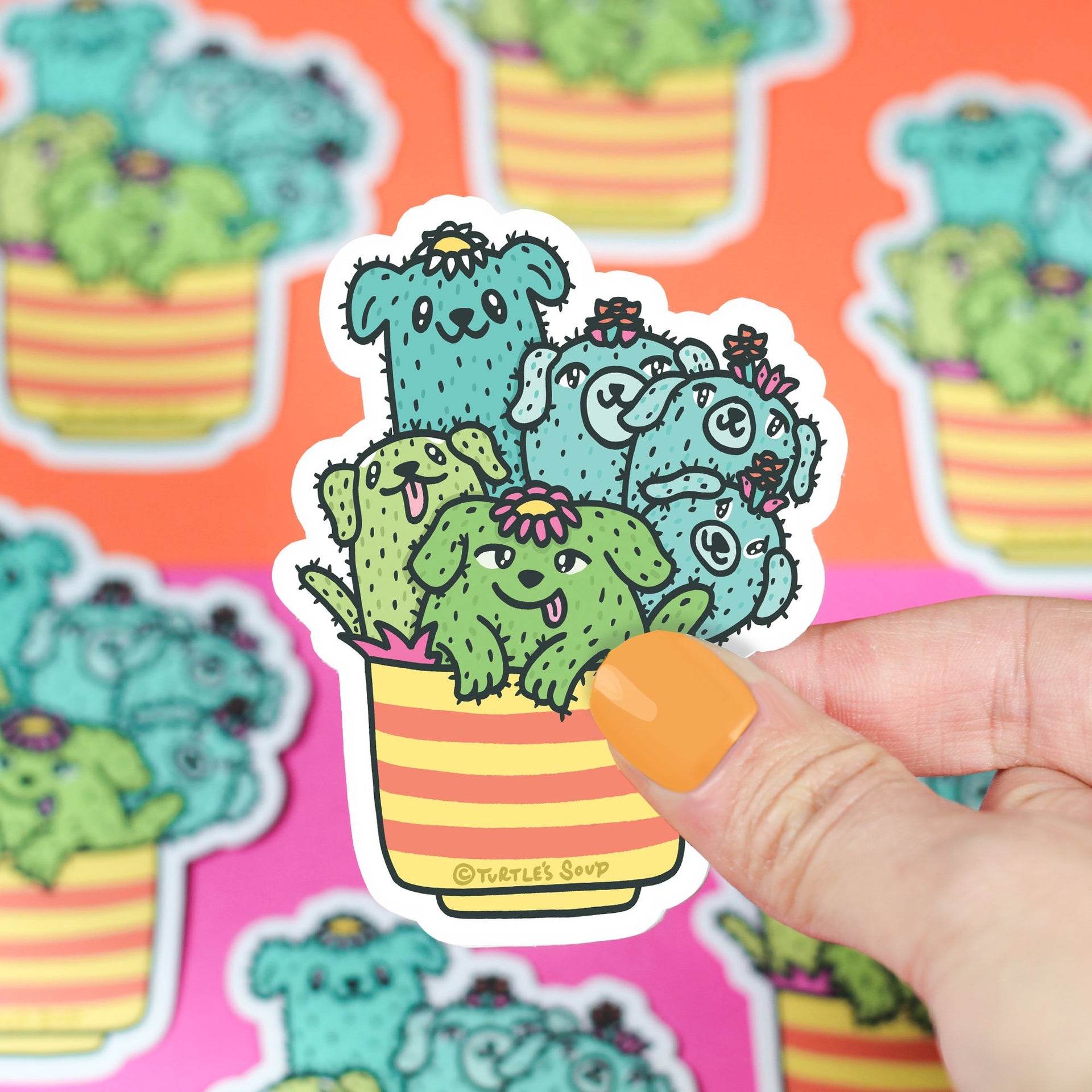 cactus pups Cactus Pups Vinyl Sticker – Turtle's Soup