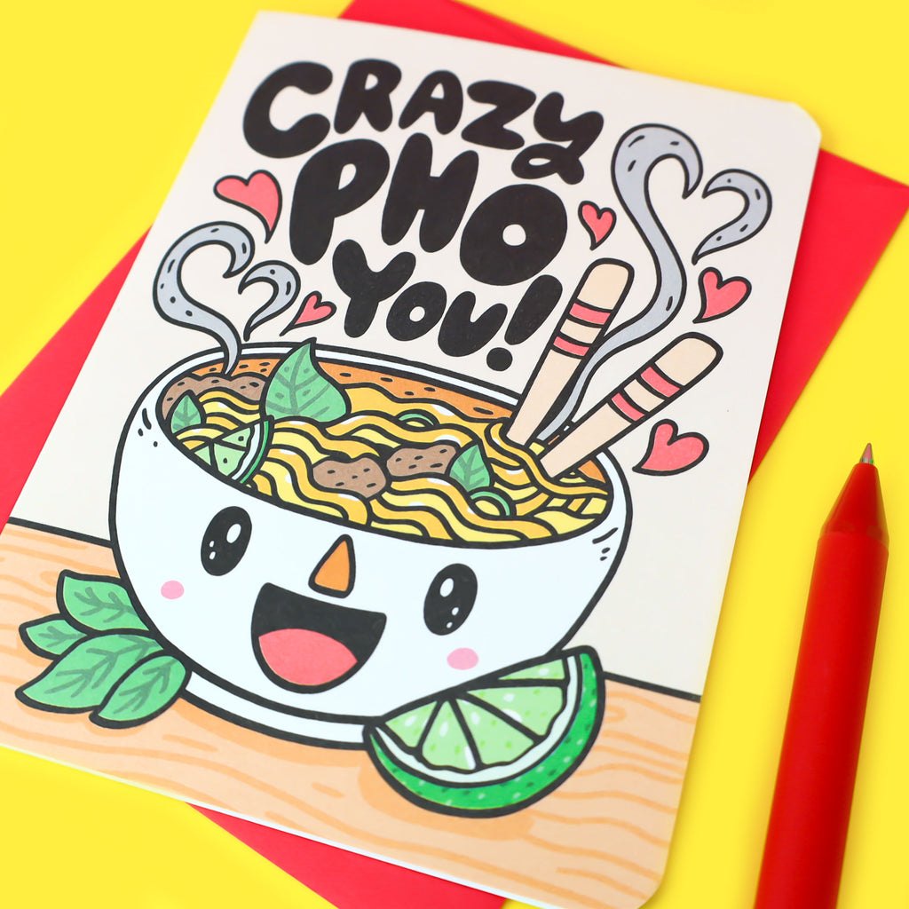 Crazy-Pho-You-Cute-Kawaii-Anniversary-Card-for-Foodie-Take-Out-Punny-Pun-Love-Card-Valentines-Day-Valentine-Turtles-Soup-Greeting-Card-Cute