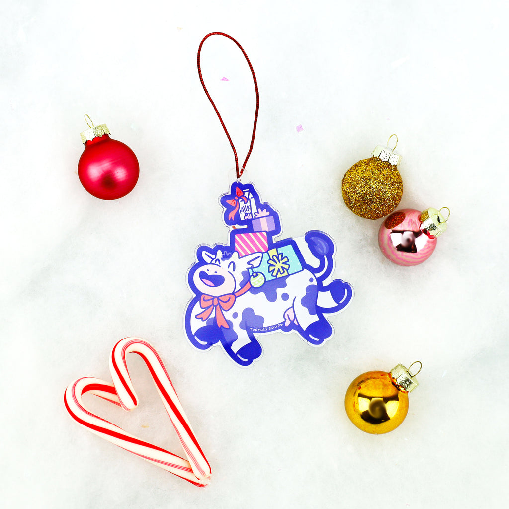 Cute-Christmas-Ornament-Cow-Dairy-Milk-Christmas-Tree-Gift-By-Turtles-Soup-Acrylic-Stocking-Stuffer.