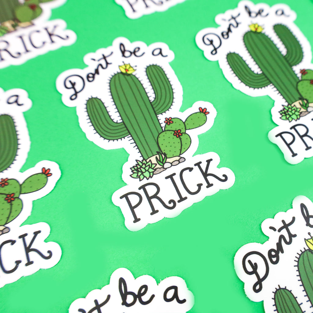 Funny Stickers, Don't Be A Prick, Cactus Decal, Laptop Stickers, Car Decal
