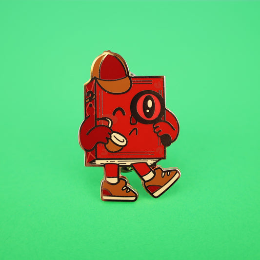 mystery book enamel pin