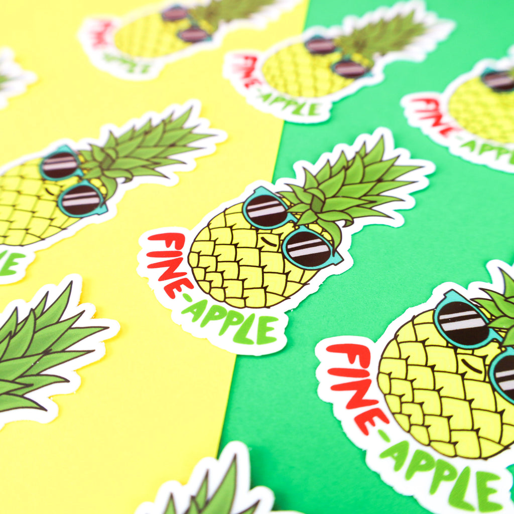 Fine-Apple-Fruit-Pun-Turtles-Soup-Vinyl-Sticker