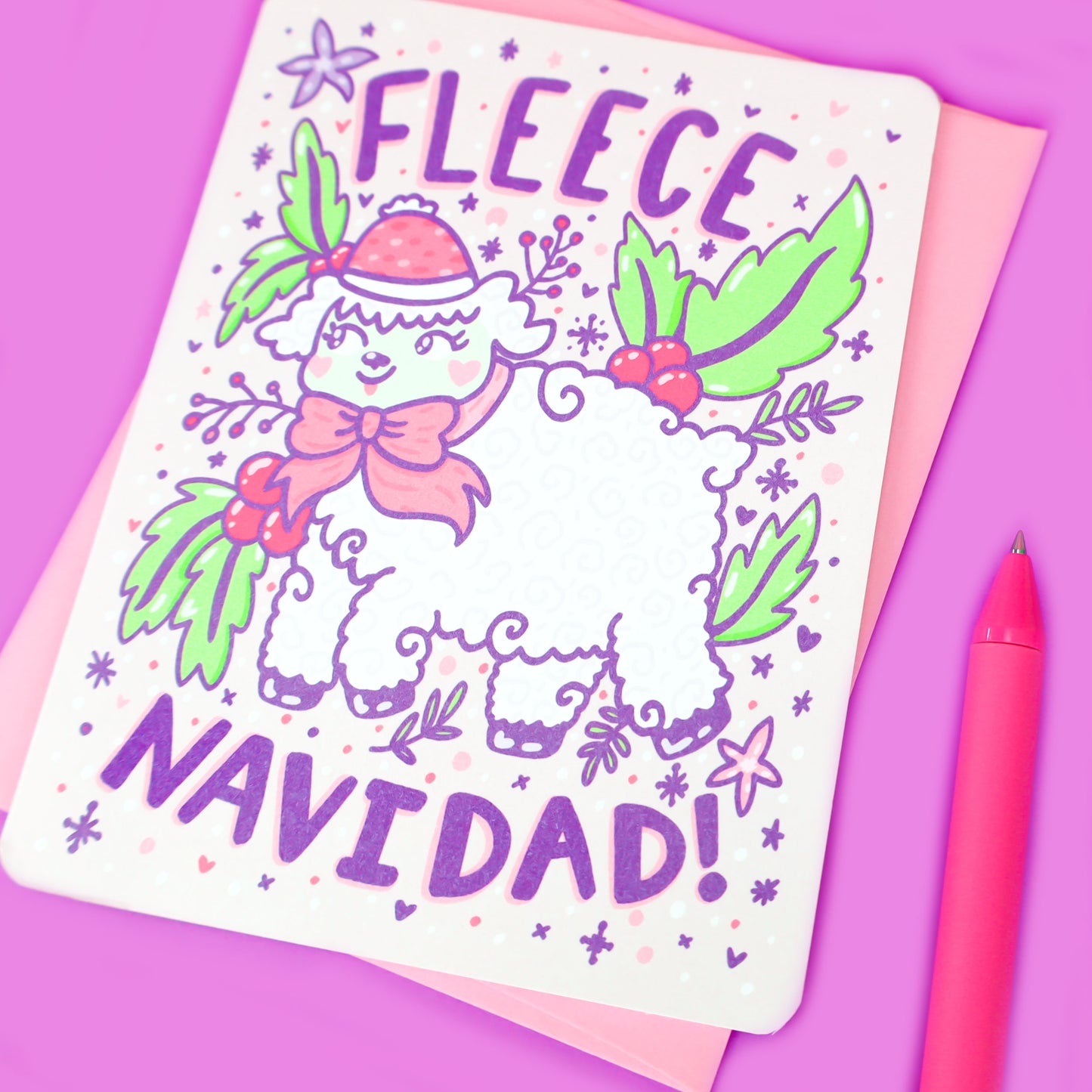 leece-Navidad-Feliza-Navidad-Cute-Sheep-Pun-Lamb-Holiday-Christmas-Card-Adorable-XMas-Card-by-Turtles-Soup