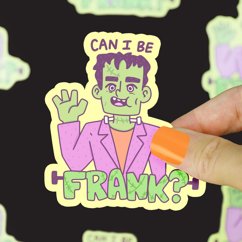 Frankenstein-Can-i_Be-Frank-Sticker-Funny-Halloween-Waterbottle-Decal-for-Laptop-Goofy-Halloween-Pun-Punny-Stickers-by-Turtles-Soup