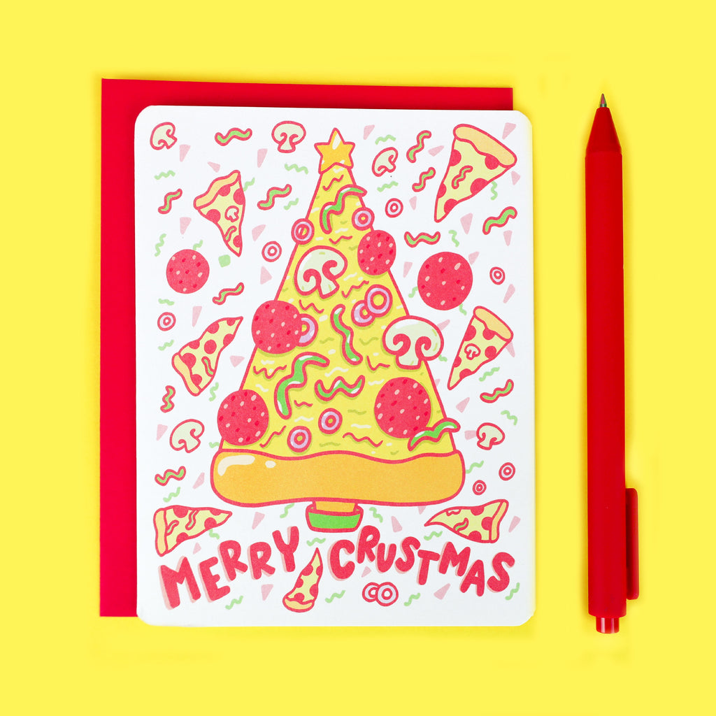 Funny-Christmas-Pizza-Card-Holiday-Crustmas-Pizza-Pun-Greeting-Card-by-Turtles-Soup-Food-Holiday-Card-Funny-Card-Pizza-Love-Card