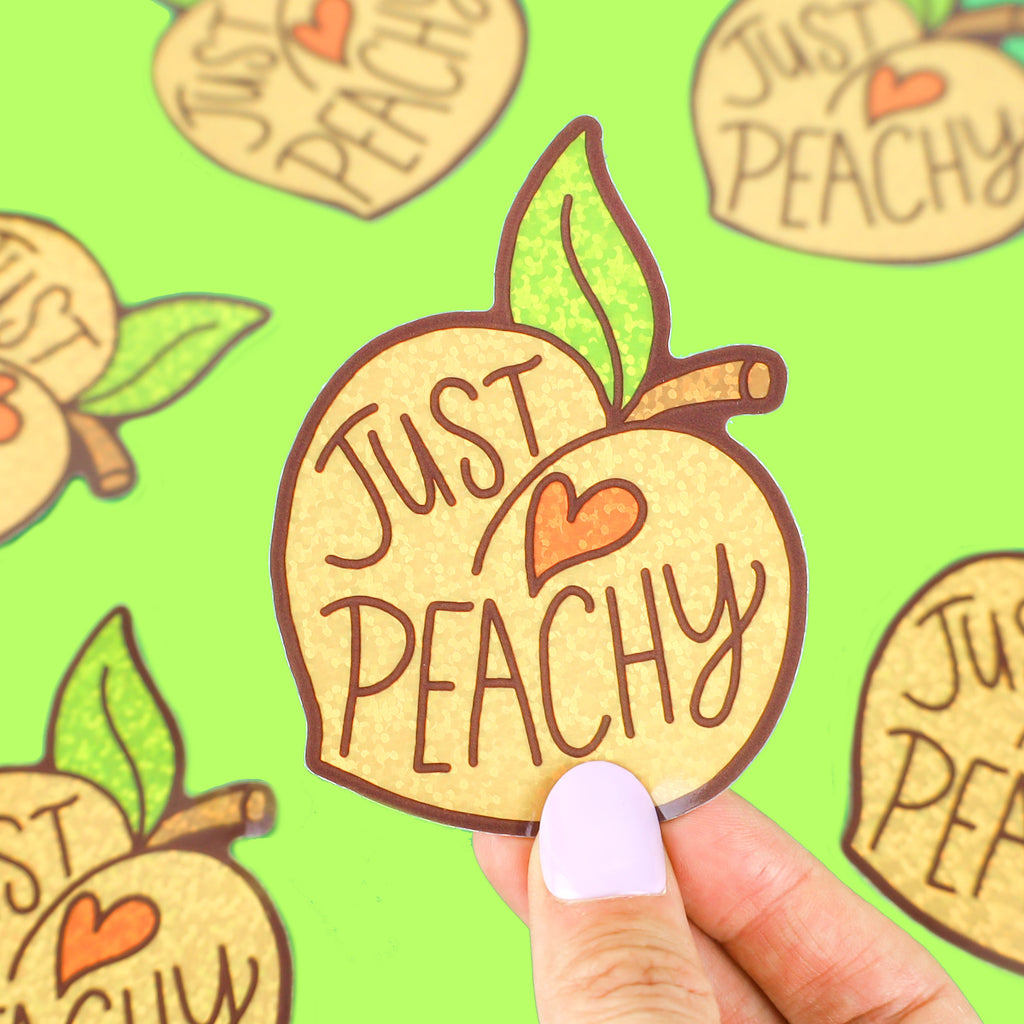Glitter-Just-Peachy-Vinyl-Sticker-by-Turtles-Soup