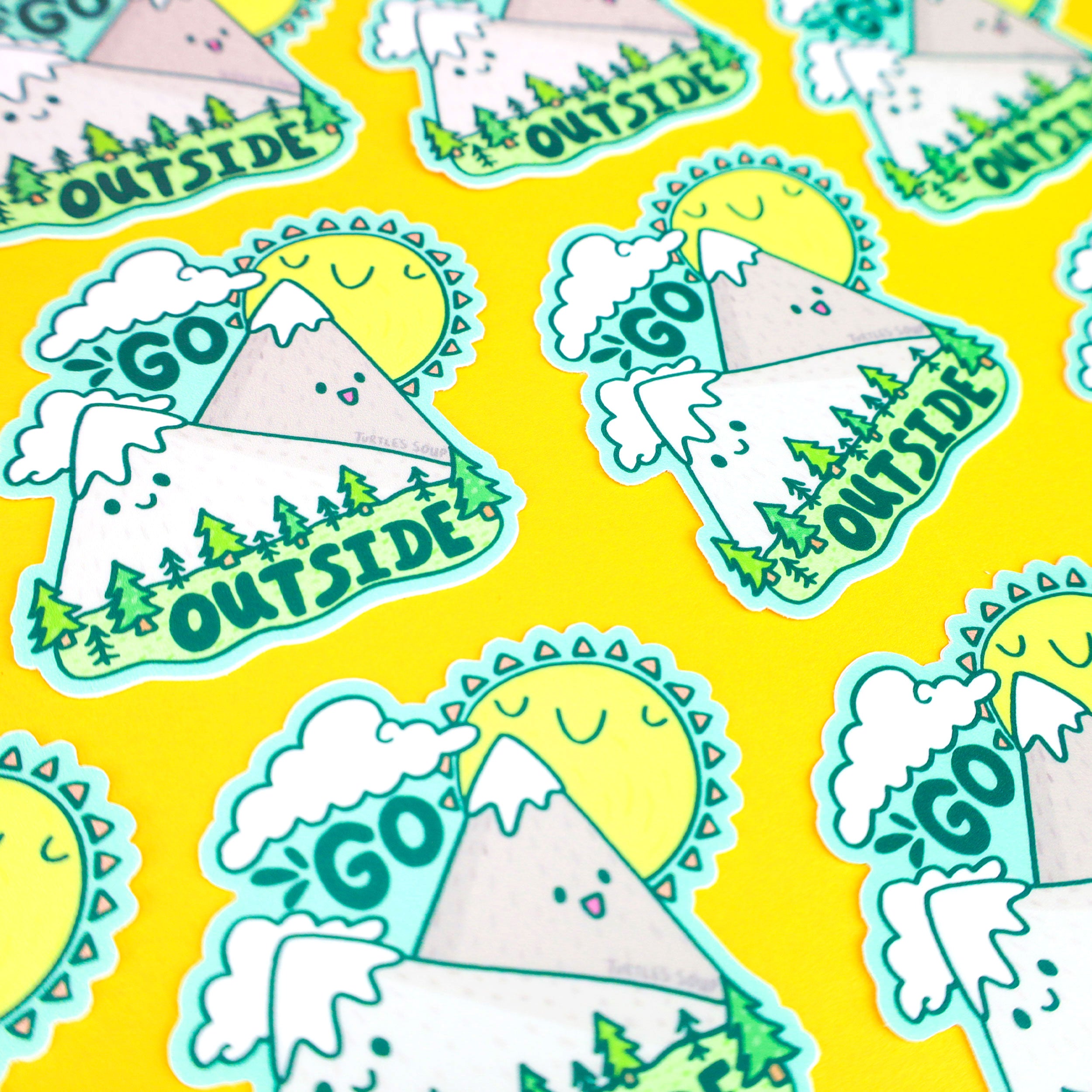 Go Outside More Spring Sticker Go Outside Vinyl Sticker – Turtle's Soup