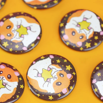 Hamster, Cute Kawaii Hamster, Pinback Button, for Bag, Jacket, Backpack, Stocking Stuffer, Party Favor, Hamster Gift