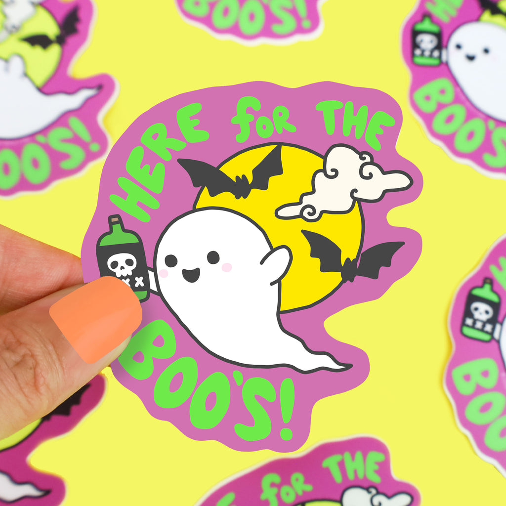 Here-For-The-Boos-Ghost-Liquor-Beer-Funny-Halloween-Spooky-Ghoul-Sticker-Turtles-Soup