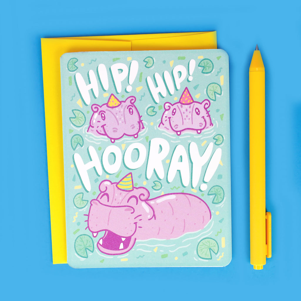 Hippo-Celebration-hip-hip-hooray-Funny-Graduation-Celebration-Pastel-Animal-Card-by-Turtles-Soup