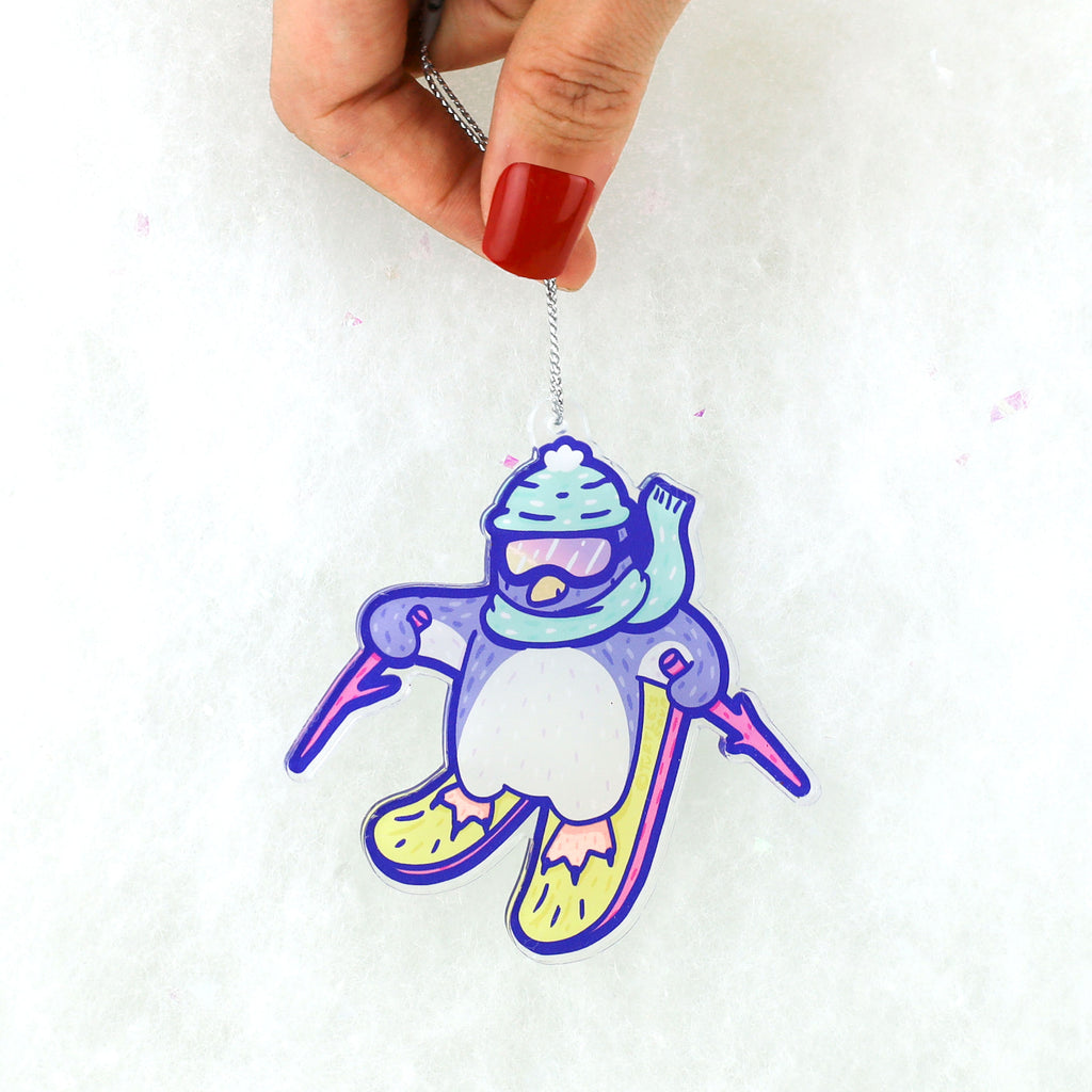 Holiday-Christmas-Tree-Ornament-Funny-Gift-Penguin-Skiing-Winter-Sports-By-Turtles-Soup.