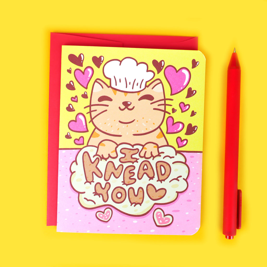 Knead-You-Funny-Anniversary-Chef-Kitty-Pastry-Love-Cat-Pun-Valentines-Day-Card-Cute-Card-by-Turtles-Soup
