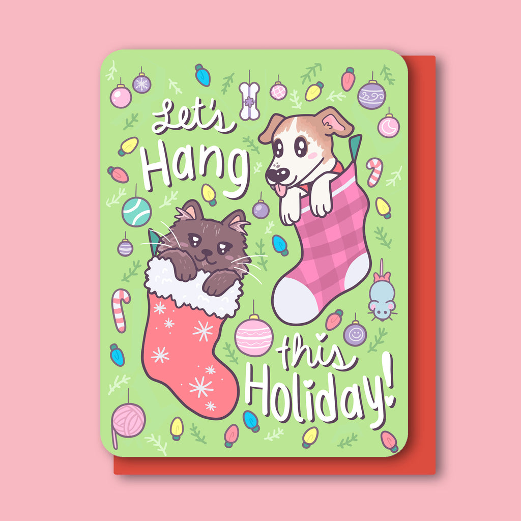 Lets-Hang-This-Holiday-Pets-Greeting-Card-Cute-Christmas-Gift
