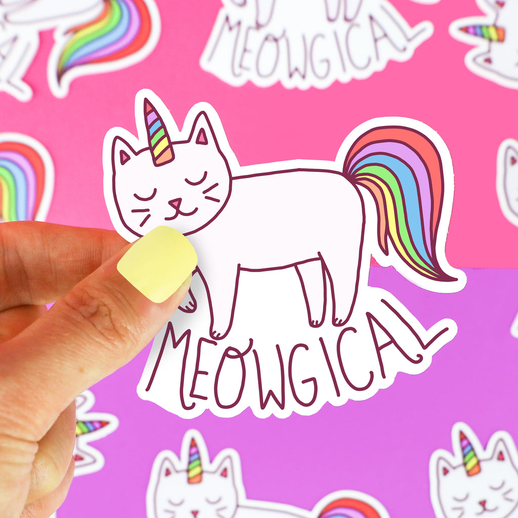 Cute Cat Boba Sparkly Stickers / Holographic Die-cut Kitty Stickers for  Laptop Phone Decor / Kawaii Stickers / Colorful Animal Sticker 