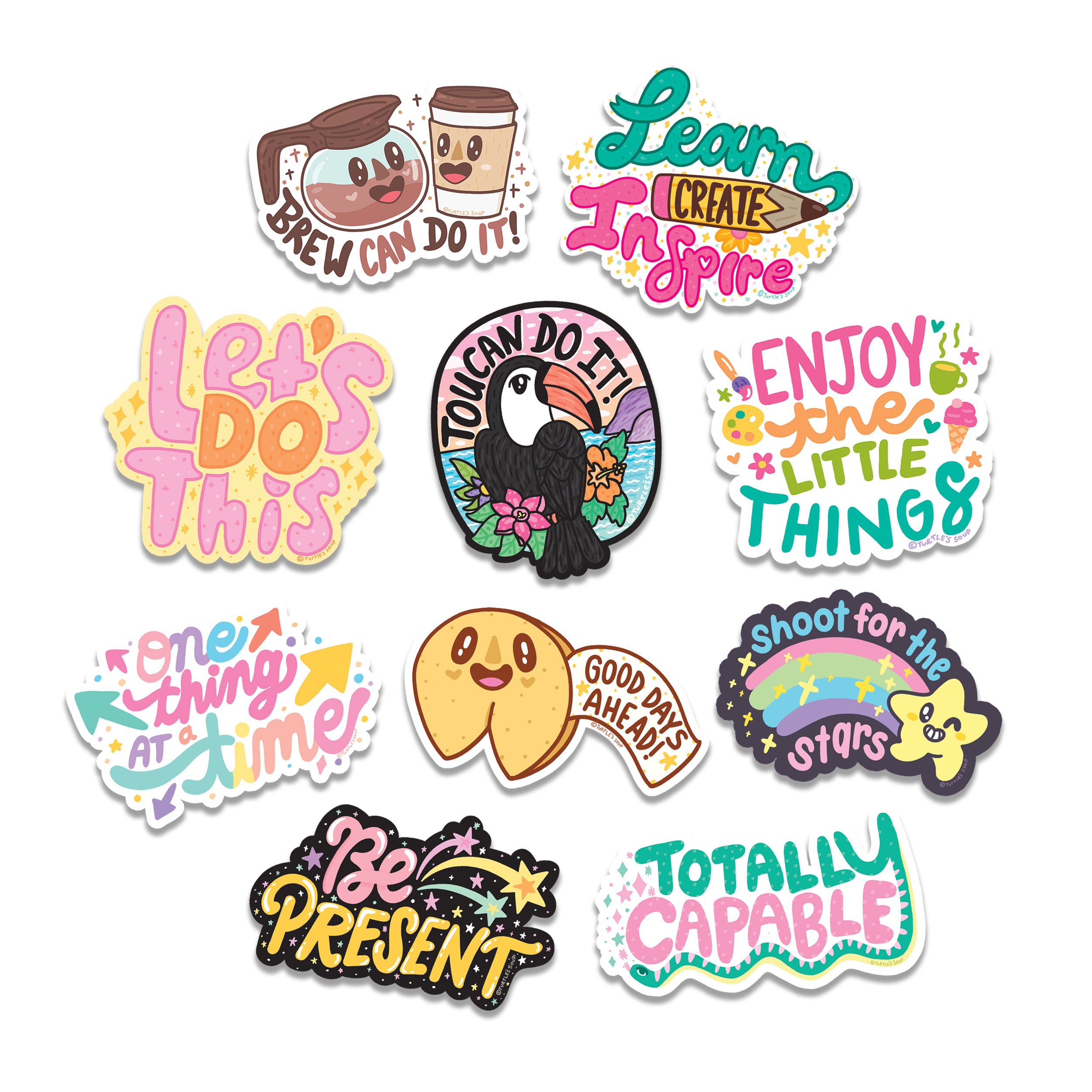 10/20/50pcs Motivational Stickers Keep Diet Sports Daily Encouragement  Beautifully Illustrated Inspirational Vinyl Decals Gifts