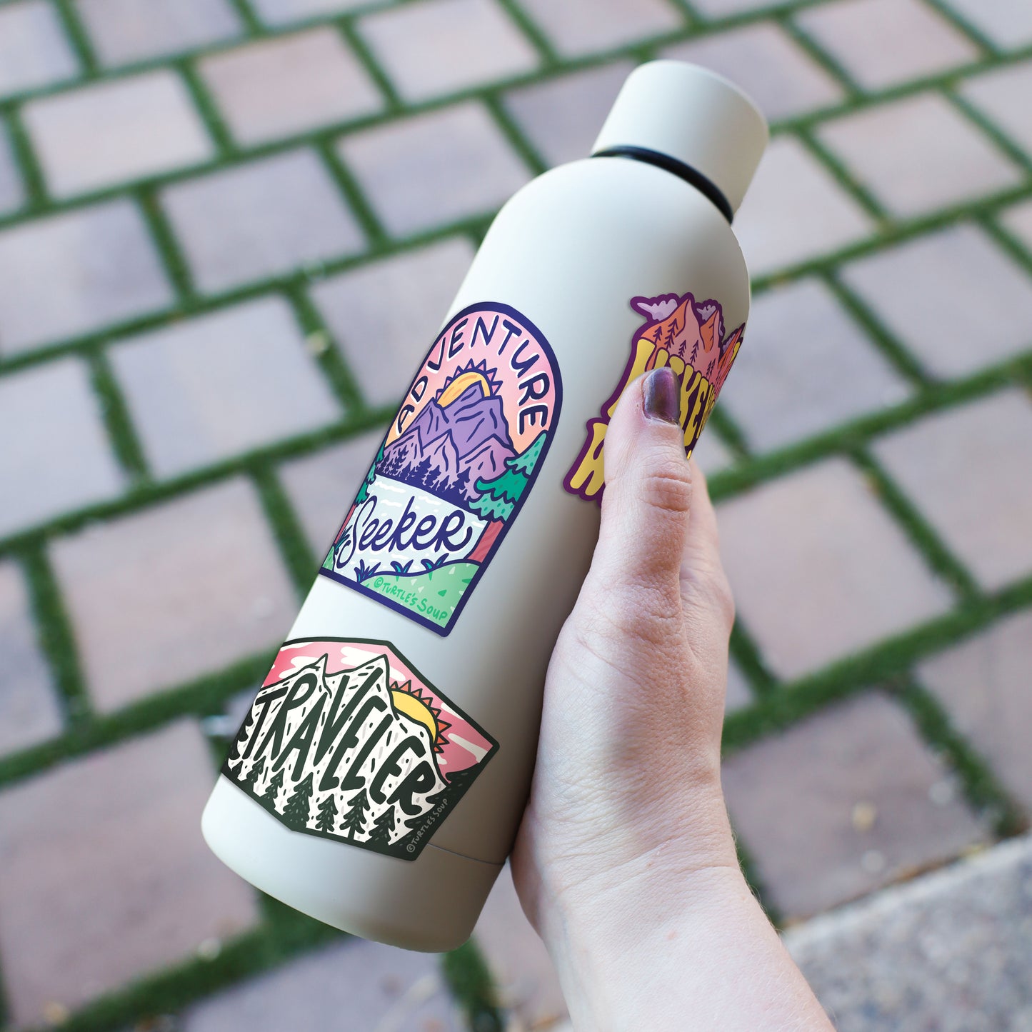 Nature Outdoorsy Wilderness Forest Hiking Adventure Pack of 10 Vinyl Stickers