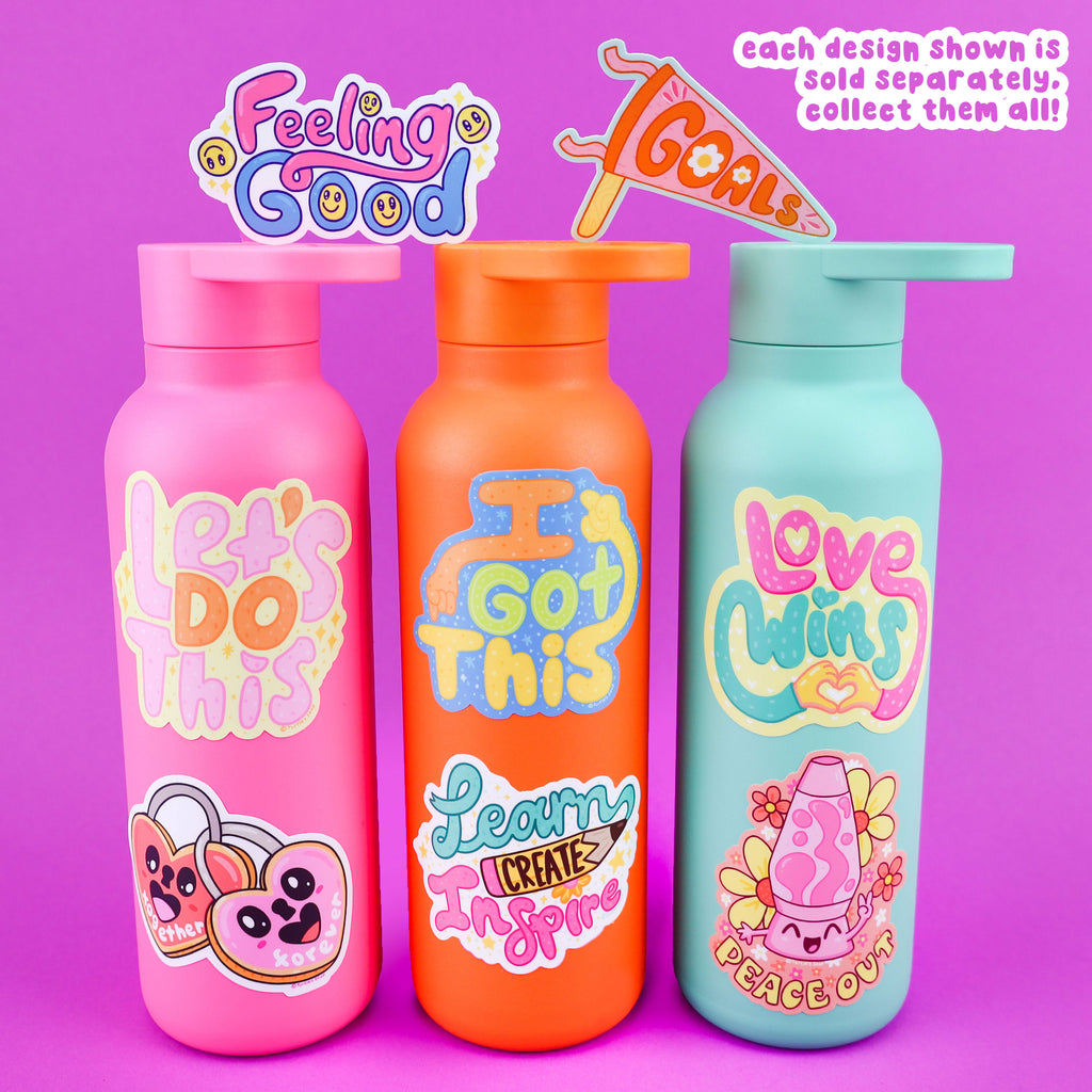 motivational stickers for water bottle waterproof stickers with fun phrases vsco stickers slogan decals sticker art support independent artists hand illustrated stickers   