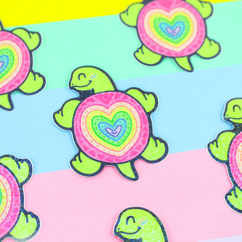Pride-Turtle-Rainbow-LGBT-Glitter-Vinyl-Sticker-by-Turtles-Soup