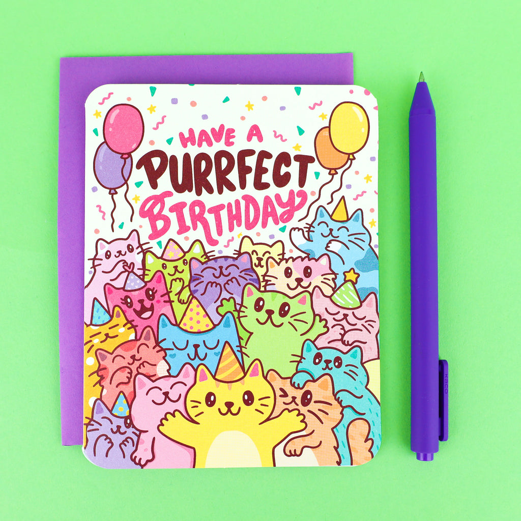 perfect birthday cat birthday card