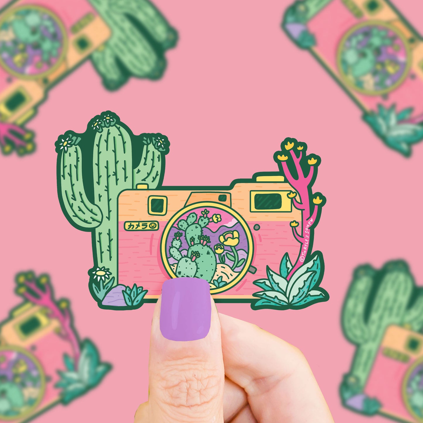 Desert Camera Vinyl Sticker