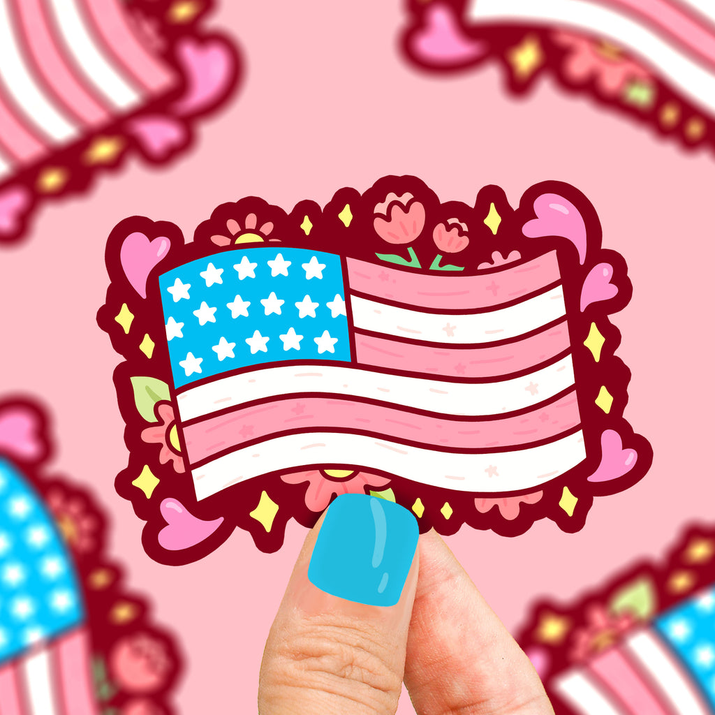 american flag sticker art