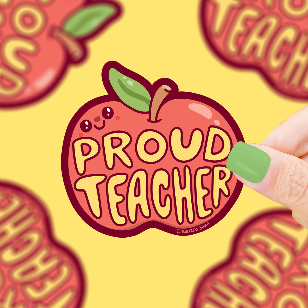 proud teacher vinyl sticker by turtles soup