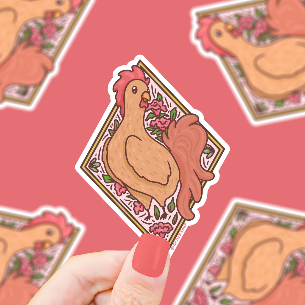 Lunar-New-Year-Rooster-Vinyl-Sticker-by-Turtles-Soup