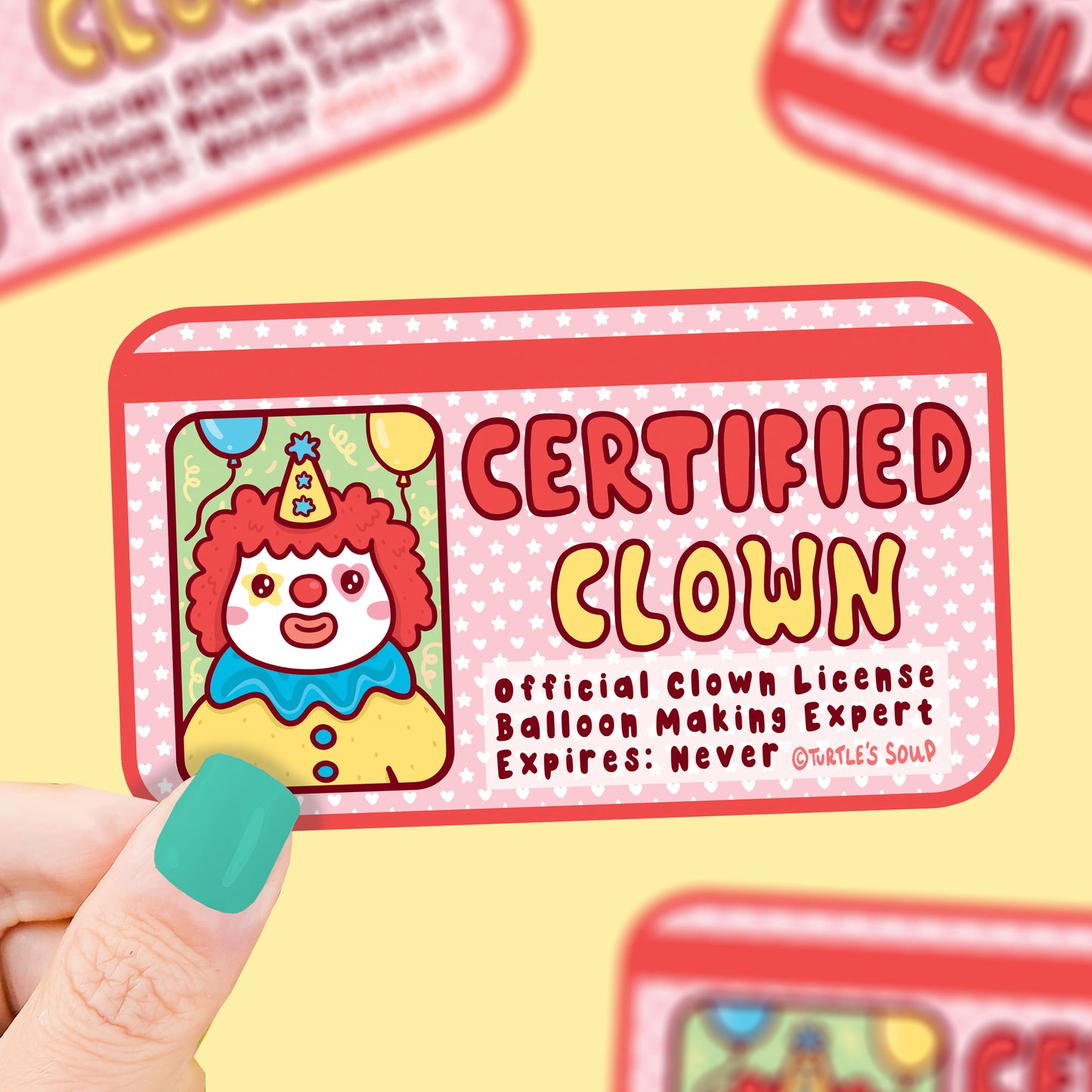 Certified Clown License Vinyl Sticker