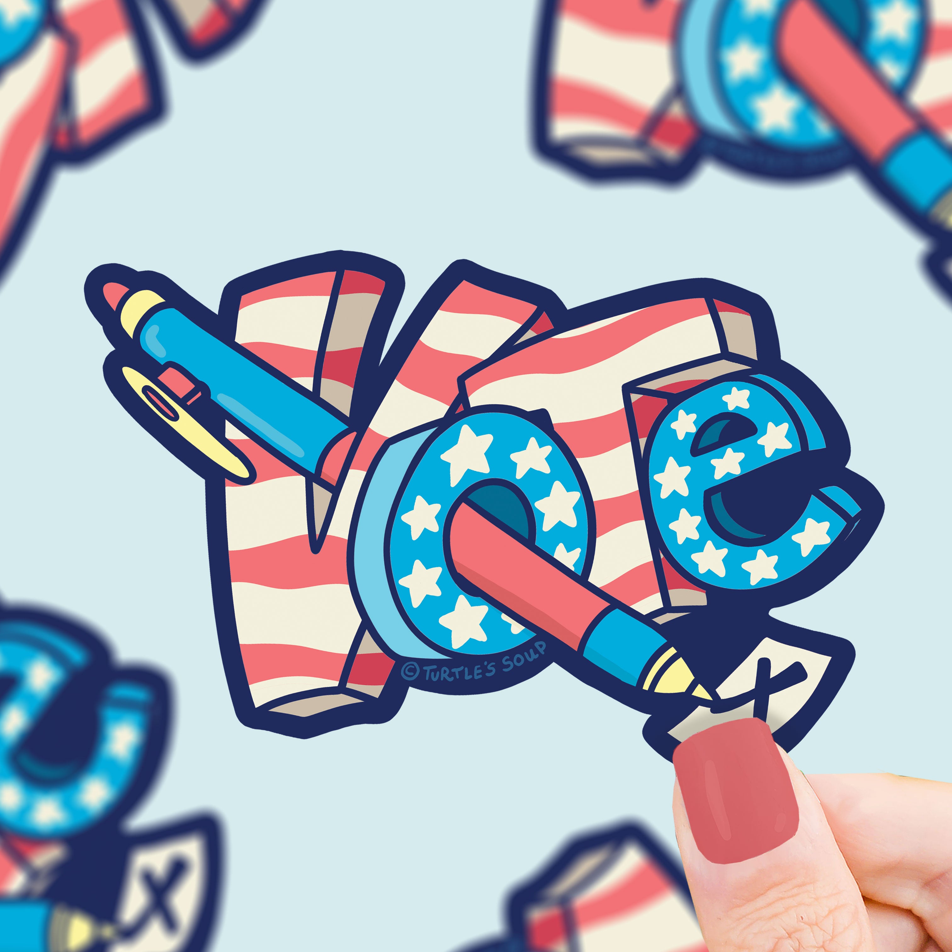 Vote Vinyl Sticker – Turtle's Soup