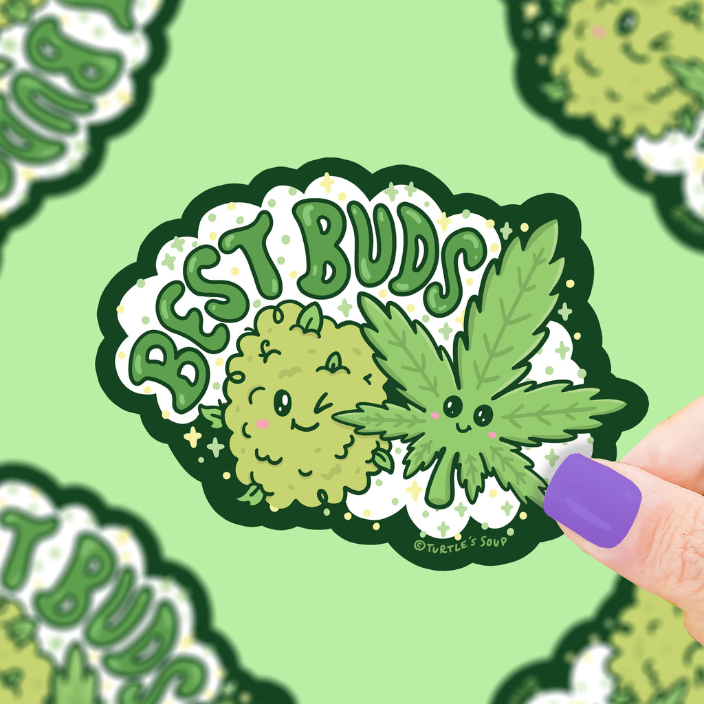 S-593-Best-Buds-Weed-Friendship-Vinyl-Sticker-by-Turtles-Soup