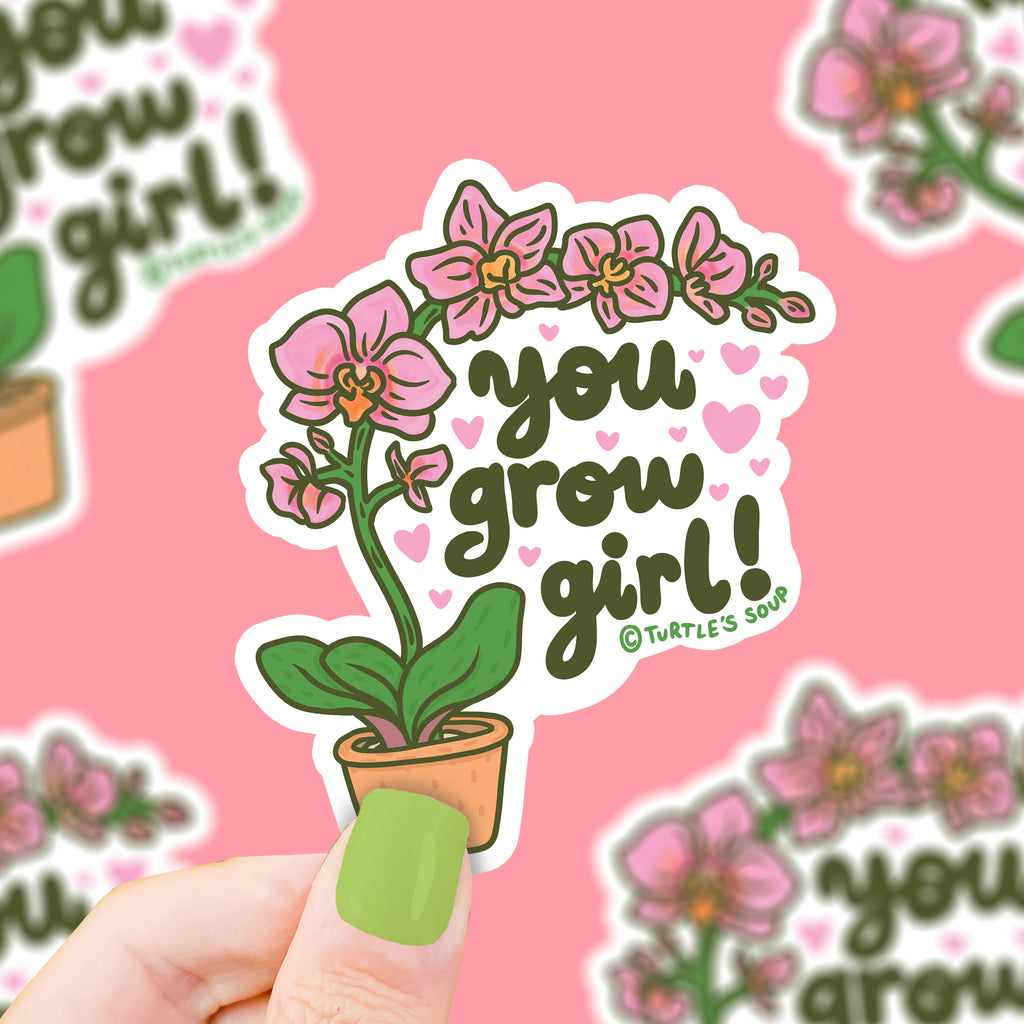 You-Grow-Girl-Orchid-Plant-Vinyl-Sticker-by-Turtles-Soup