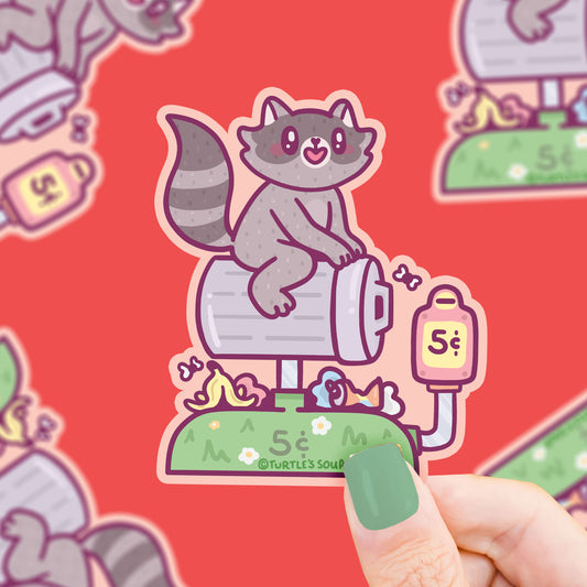 Trash-Raccoon-Coin-Machine-Vinyl-Sticker-by-Turtles-Soup