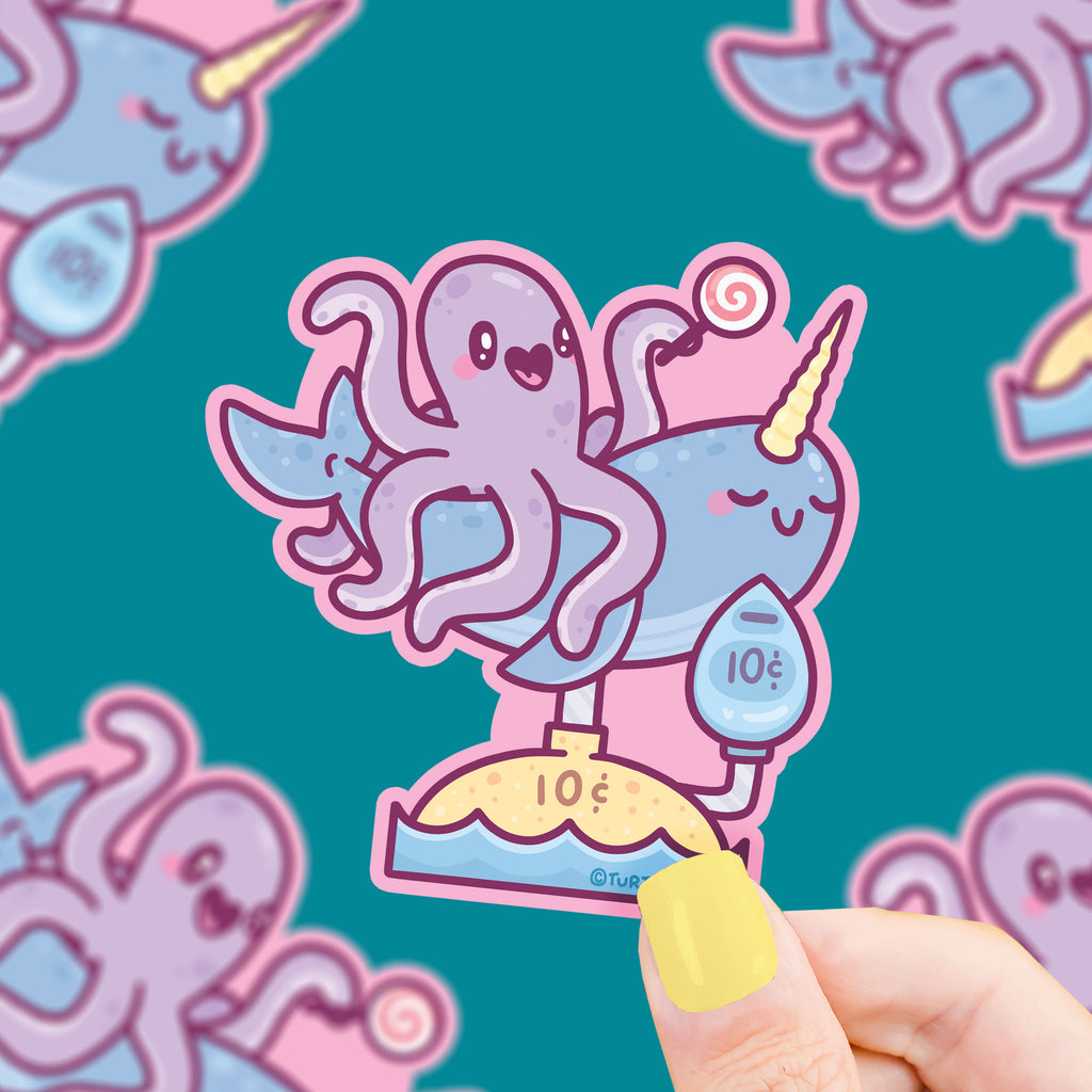 Octopus-Narwhal-Coin-Machine-Vinyl-Sticker-by-Turtles-Soup