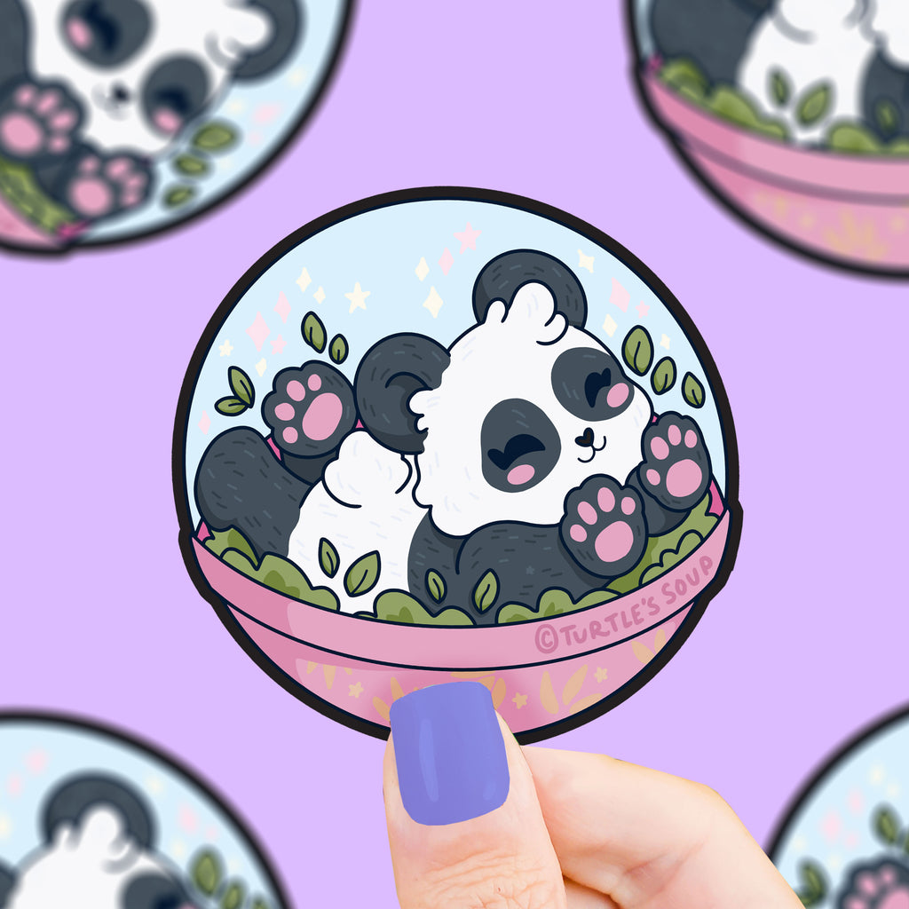 Toy-Capsule-Panda-Prize-Coin-Machine-Vinyl-Sticker-by-Turtles-Soup