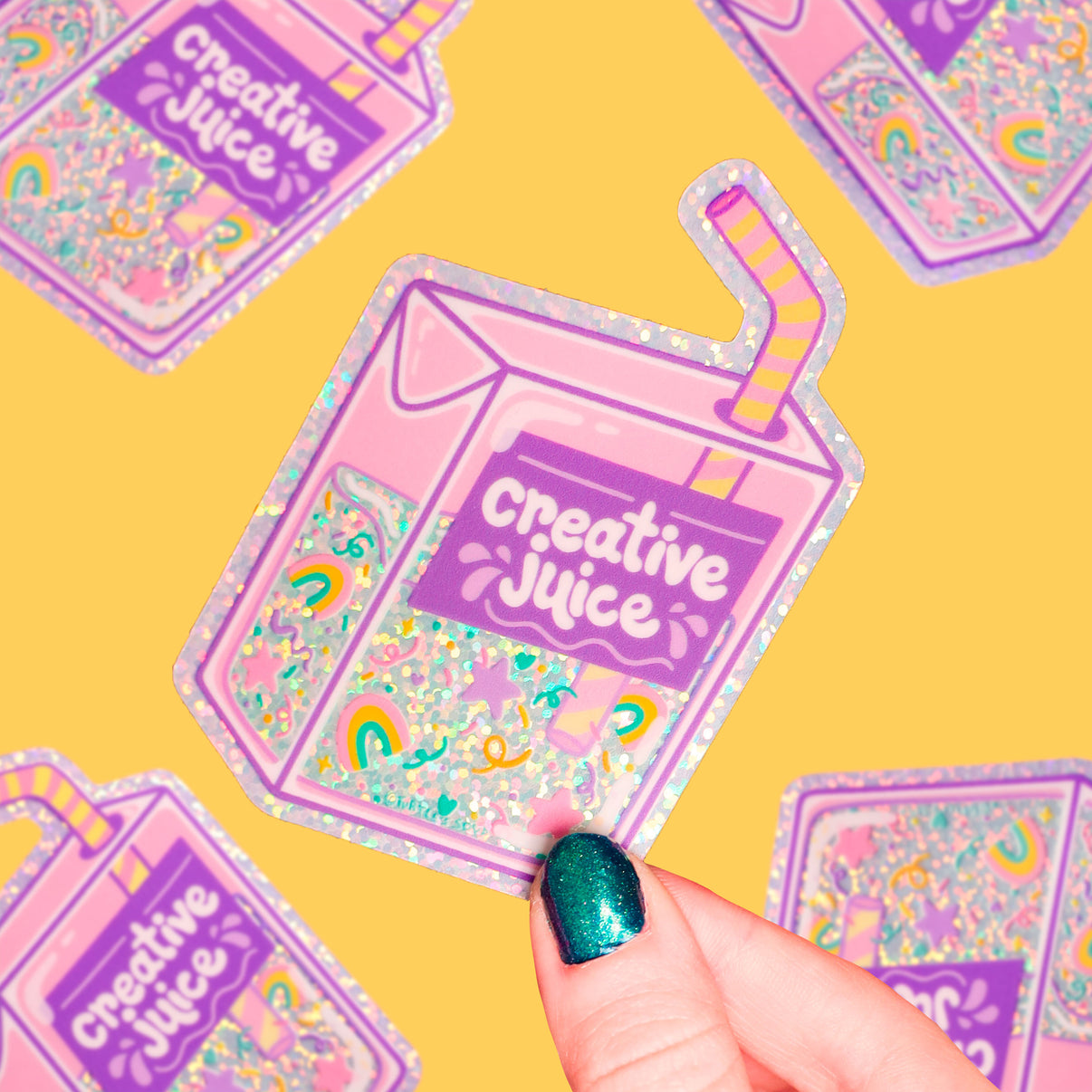 Creative Juice Box Dreamy Liquid Vinyl Sticker (Glitter) – Turtle's Soup