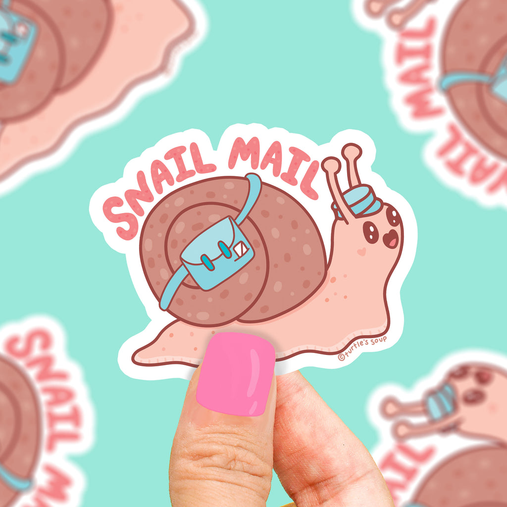     Snailed-mail-cute-stationery-sticker-for-journal-pen-pal-best-friend-mailman-decal-friendship-sticker