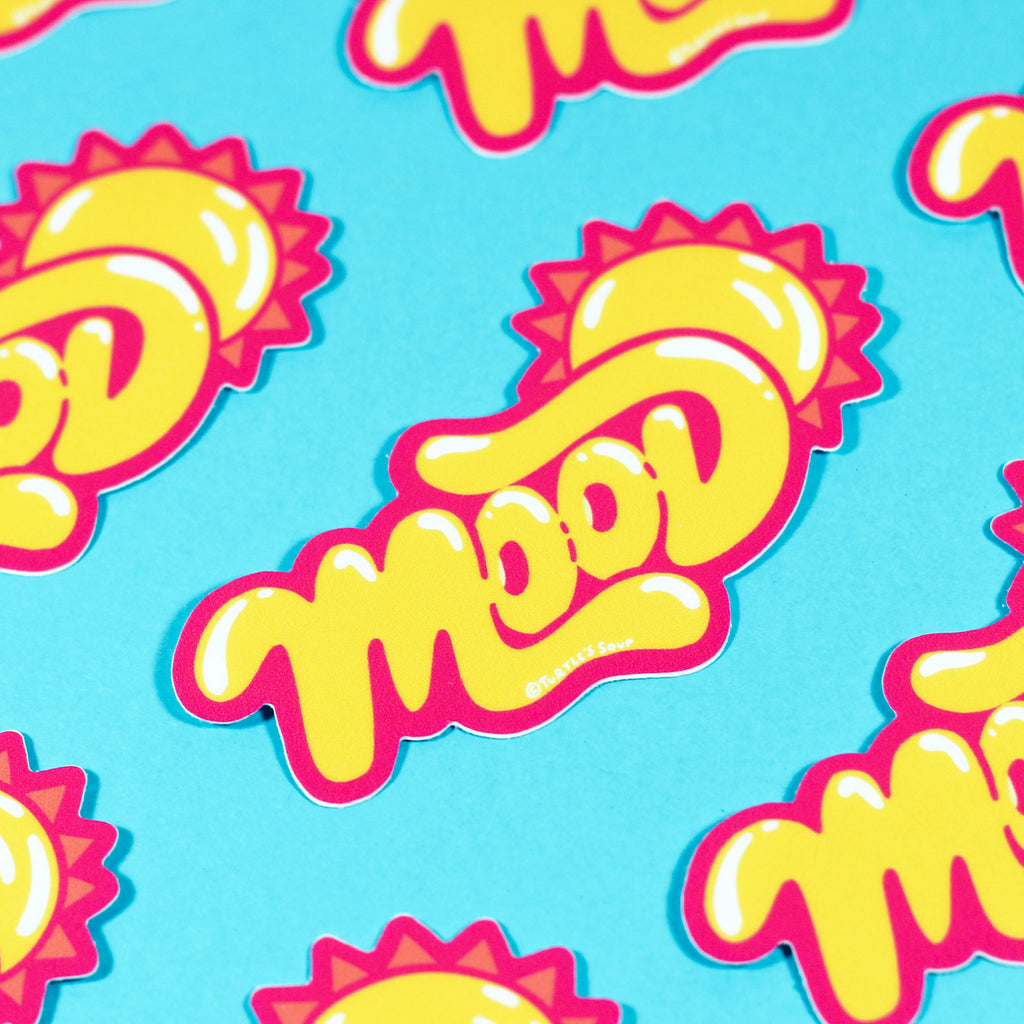Sunny Mood Vinyl Sticker, For Water Bottle, Laptop, Cups, Sticker, Waterproof Sticker, Good Mood Sticker, Happy